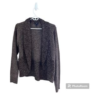 🟤DEREK HEART: Junior girls size L, brown knit, long sleeve open cardigan🟤